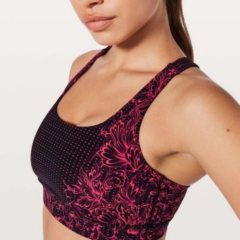 Lululemon Infinity Energy Bra Sz 10, Black/Pink
